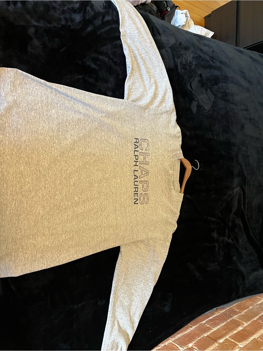 Ralph Lauren Chaps Heather Gray Crewneck Sweatshirt